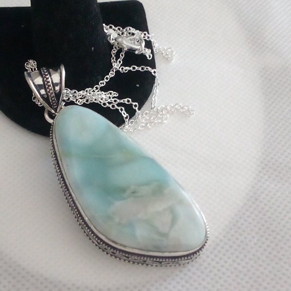 Huge 100ct flawless larimar pendant ๐ค - Picture 5 of 5